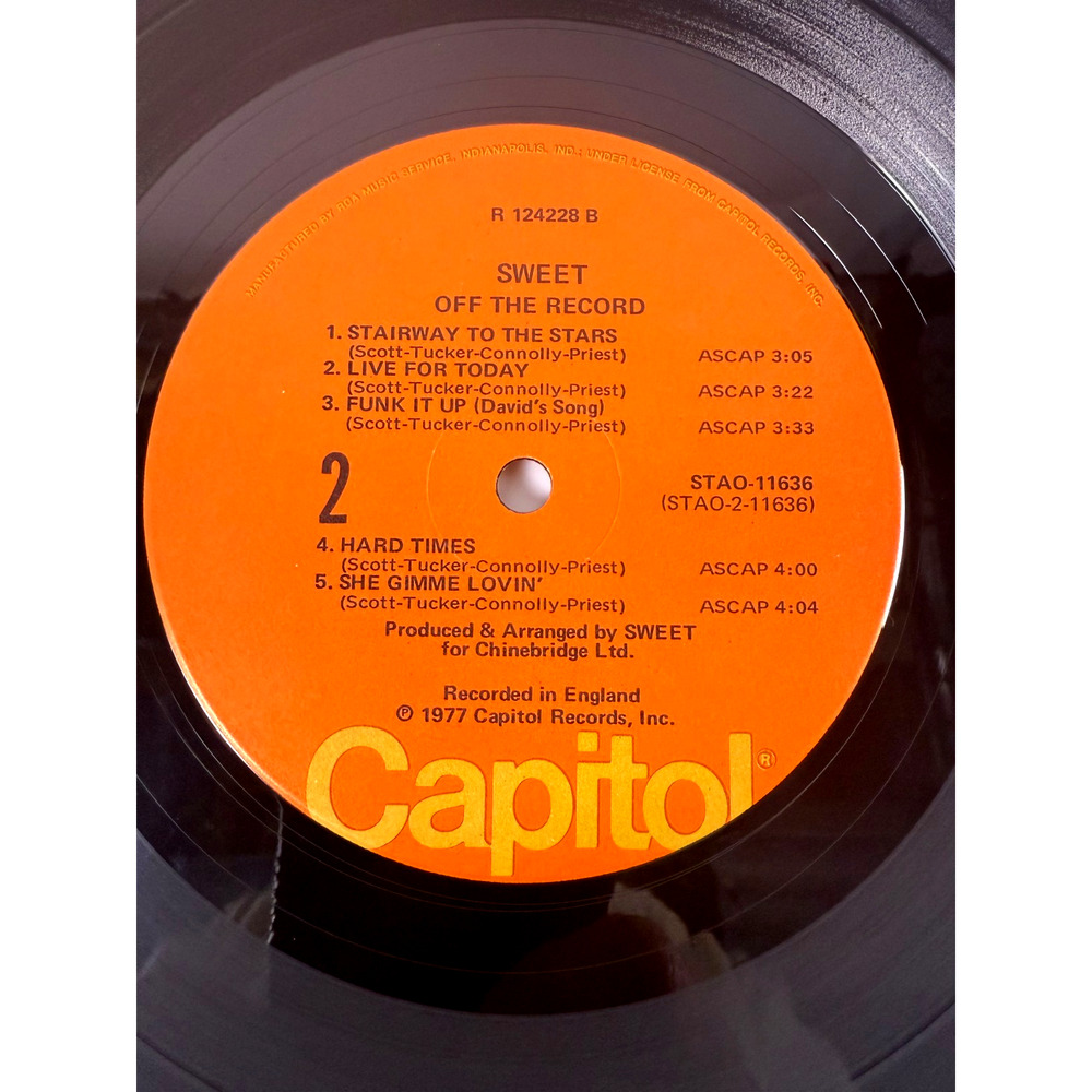Sweet Off The Record 1977 Vinyl Capitol Records Gatefold VG+ - Picture 3 of 11